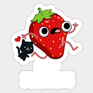 Berry Superstitious Cute Fruit Pun Sticker